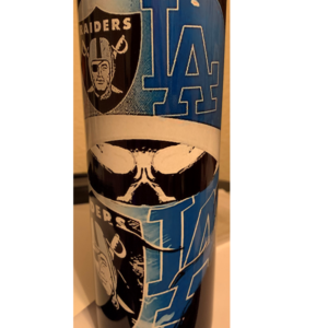 Raiders and Dodgers 20oz tumbler